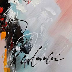 Peinture à l'huile abstraite, 100x3,5x100 cm