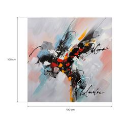 Peinture à l'huile abstraite, 100x3,5x100 cm