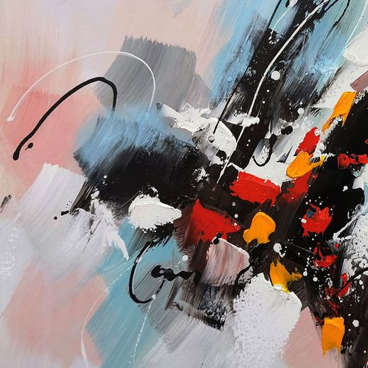 Peinture à l'huile abstraite, 100x3,5x100 cm