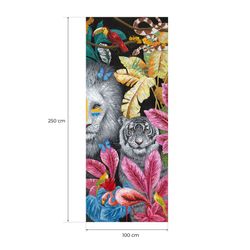 Cuadro de animales con pintura acrílica, Selva I, 100x4,8x250 cm | Animales
