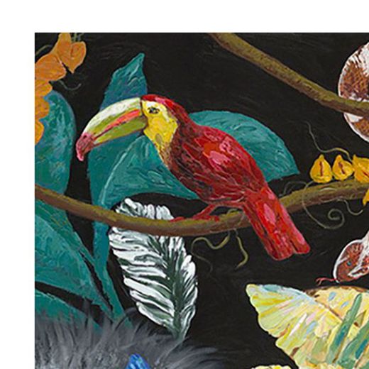 Cuadro de animales con pintura acrílica, Selva I, 100x4,8x250 cm | Animales
