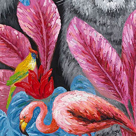 Cuadro de animales con pintura acrílica, Selva I, 100x4,8x250 cm | Animales