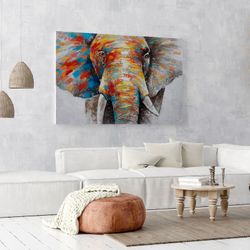 Pintura de elefante (120 x 80 cm) | Série Animais