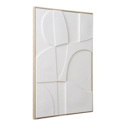 White canvas relief painting, 60 x 3 x 90 cm | Madeline I