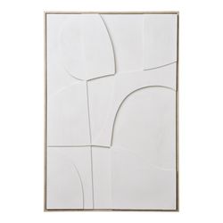 White canvas relief painting, 60 x 3 x 90 cm | Madeline I