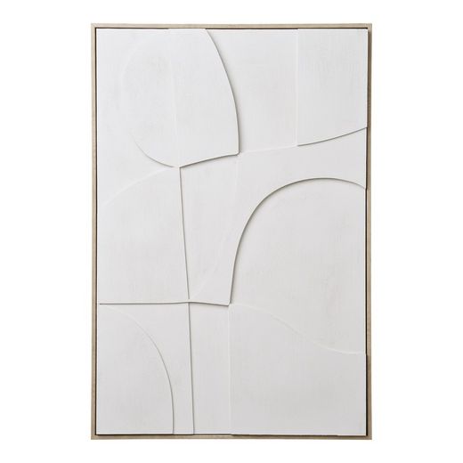 White canvas relief painting, 60 x 3 x 90 cm | Madeline I