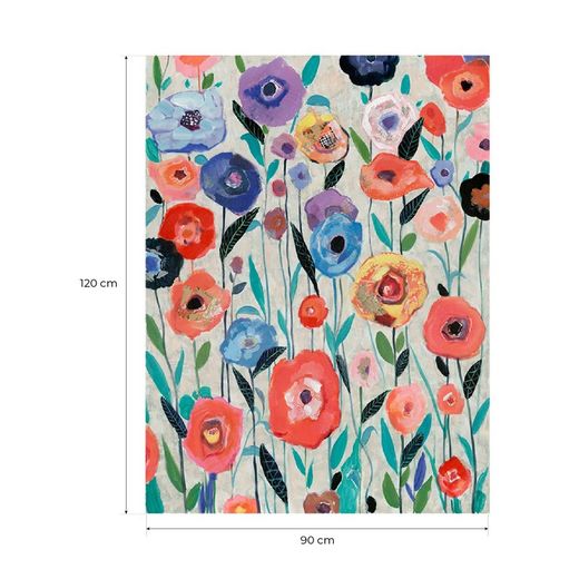 Wielobarwny pojemnik na kwiaty (90 x 120 cm) | Seria abstrakcyjna