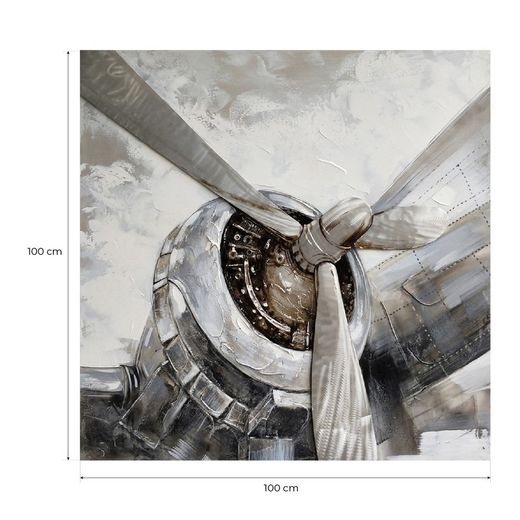Propellerframe van vliegtuig (100 x 100 cm) | Objecten-serie