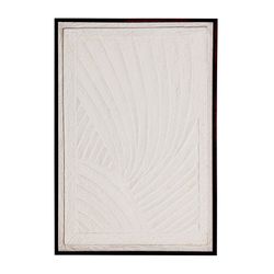 Πίνακας Nakal από χαρτί mache και ξύλο paulownia σε λευκό, 65 x 2 x 95 cm