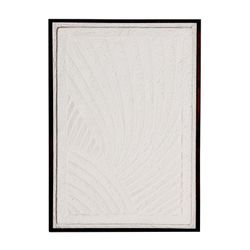 Dipinto Nakal in cartapesta e legno di paulonia in bianco, 65 x 2 x 95 cm