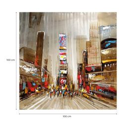 Peinture de paysage urbain (100 x 100 cm) | Série urbaine