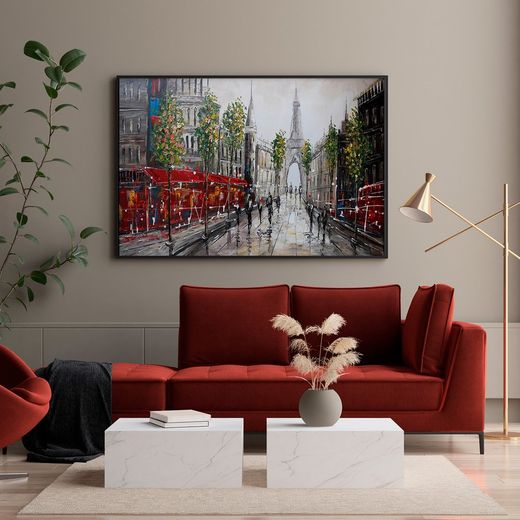 Stadtbild Gemälde Paris (120 x 80 cm) | Urban Series