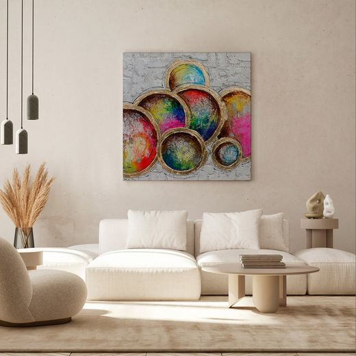 Table d'assiettes couleur (100 x 100 cm) | Série d'objets