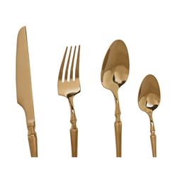 16-piece stainless steel cutlery set in gold | Golden dream