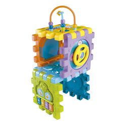 Activity cube made of polyethylene in multicolor, 17x17x25 cm | Activity Cube