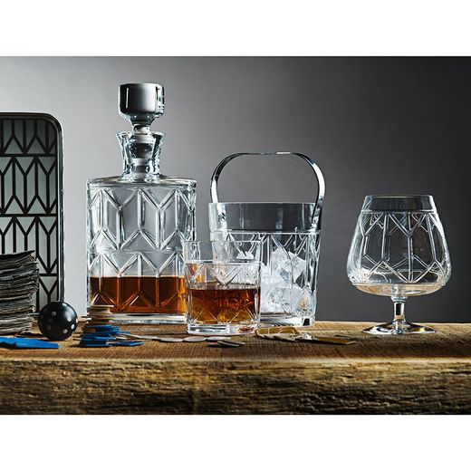 Transparant glas en metalen ijsemmer, Ø 12,9 x 14 cm | Laan