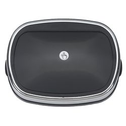 Stainless steel recycling bin in silver, 39.5 x 28 x 57 cm | Future