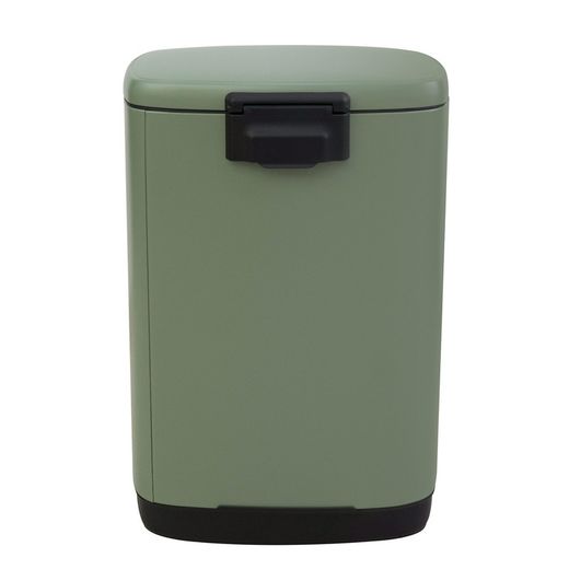 Metal recycling bin in green, 42.5 x 34 x 63 cm | Planet