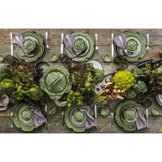 Petit bol en faïence vert, 9 x 7,5 x 3 cm | Chou