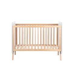 Pine crib in natural and white, 126.8 x 68 x 96 cm | Paris