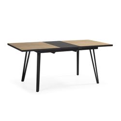 Holz in Natur und Schwarz, 140-180 x 90 x 77 cm | Cleo