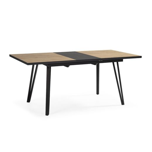 Holz in Natur und Schwarz, 140-180 x 90 x 77 cm | Cleo