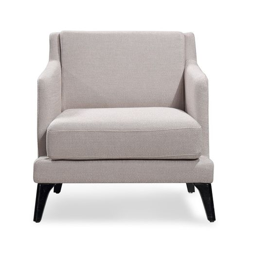 DELFT | Poltrona com braços e almofada estofada em bege 74 x 84 x 78 cm