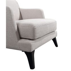 DELFT | Poltrona com braços e almofada estofada em bege 74 x 84 x 78 cm