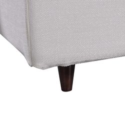 DELFT | Parelgrijs gestoffeerd bed 150 x 200 cm