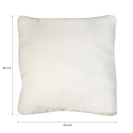 DELFT | Housse de coussin couleur perle (45 x 45 cm)