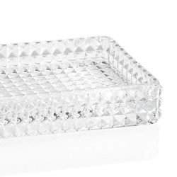 DIAMOND-Διαφανές γυάλινο δίσκο, 27,5x13,5x3,5 cm