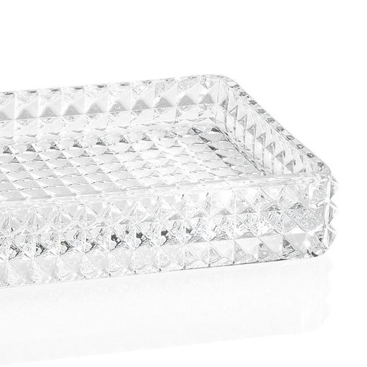 DIAMOND-Διαφανές γυάλινο δίσκο, 27,5x13,5x3,5 cm
