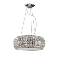 DIAMOND-genomskinligt hänge i glas och krom, 54x54x21 cm