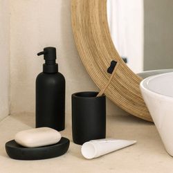 Dozownik 330ml Czarny, Ø6,5x18,5cm