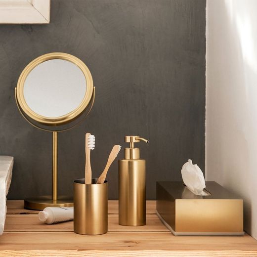 Gouden badkamerset, 3 stuks