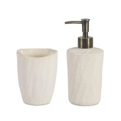 Dispensador de cerámica en beige, 8 x 8 x 18,5 cm | Sand