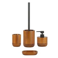Ensemble de salle de bain en acacia, 4 pièces | Ours