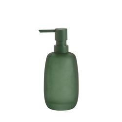 Dispenser di sapone in vetro verde, Ø 8 x 18 cm | Murano