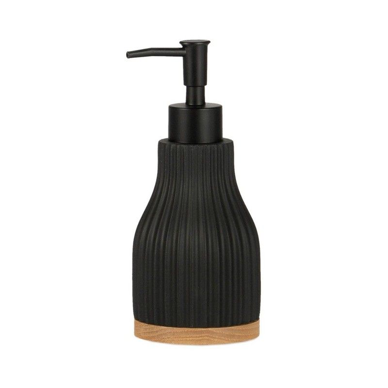 Gmisun Dispenser Sapone In Vetro Nero Opaco 350 Ml, Con Pompa In Acciaio Inox Ed Etichette Impermeabili, Per Cucina E Bagno
