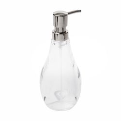 Distributeur de savon Droplet transparent, 8x8x20cm