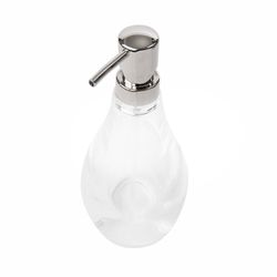 Distributeur de savon Droplet transparent, 8x8x20cm