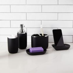 Distributore di sapone Junip nero, 10x7x18cm