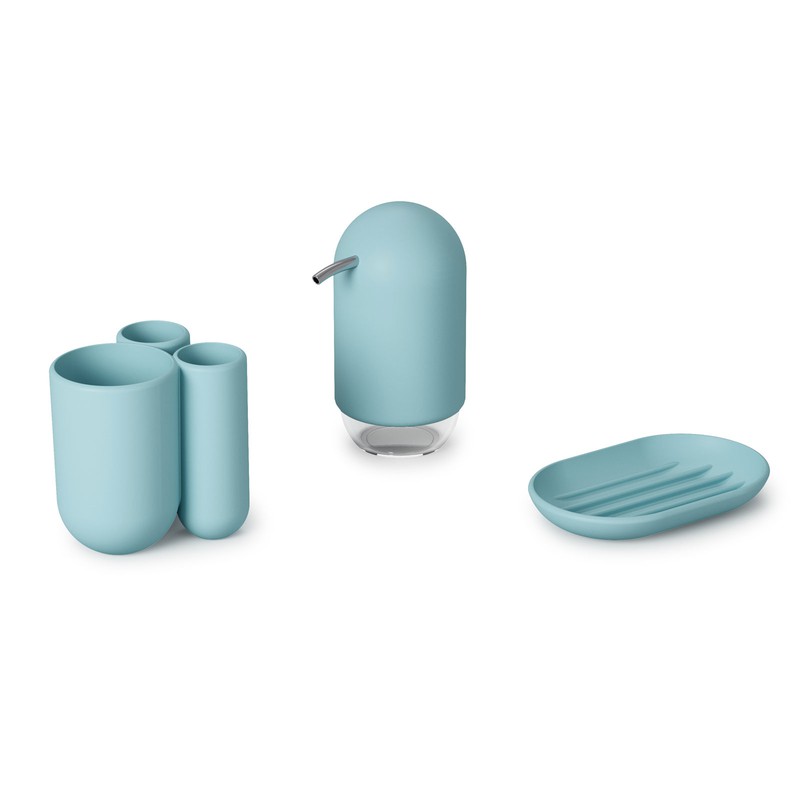 Set da bagno Touch azzurro — Qechic