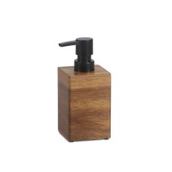Dispensador de madera en marrón, 7 x 7 x 16,5 cm | Acacia