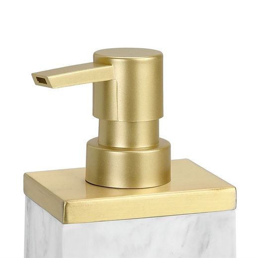 Wit en goud marmeren badkamer set