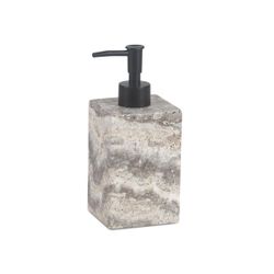 Dispensador de mármol en gris y marrón, 7 x 7 x 20 cm | Grey