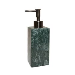 Dispensador de mármol en verde, 6,5 x 6,5 x 19,5 cm | India