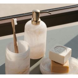 Distributeur en polyrésine effet nacré, Ø8 x 18 cm | Nacre