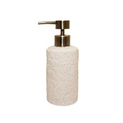 Dispensador de poliresina en beige, 7 x 7 x 17,5 cm | Sand