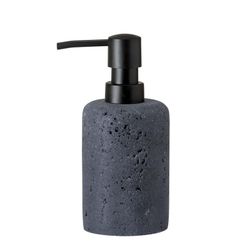 Polyresin dispenser in black, 7 x 7 x 16 cm | Vulcan
